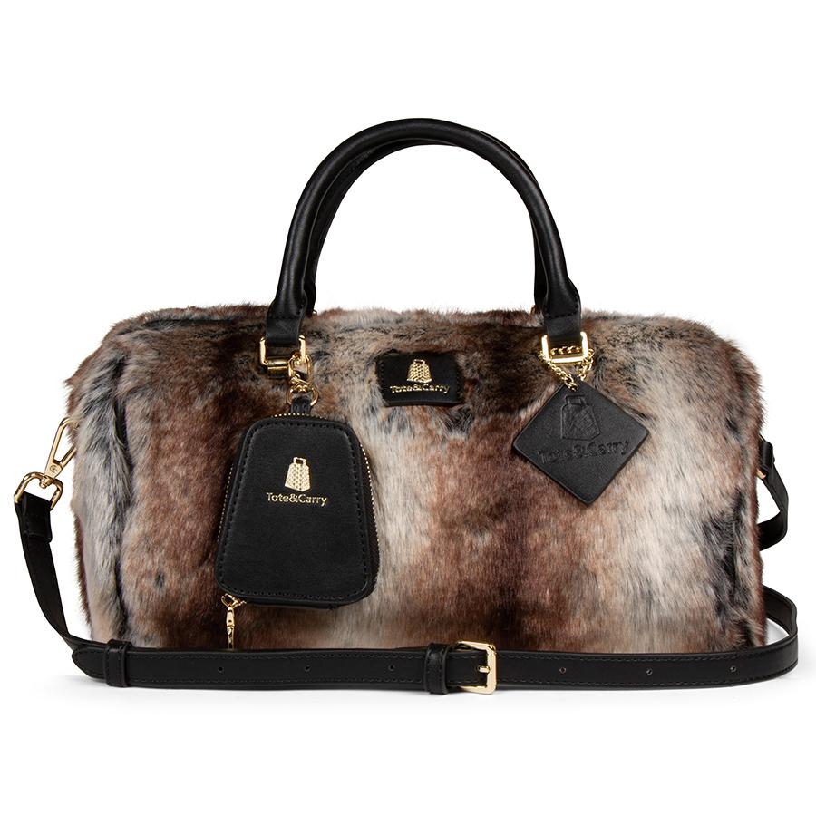 BLACK TONE CHINCHILLA FUR PURSE