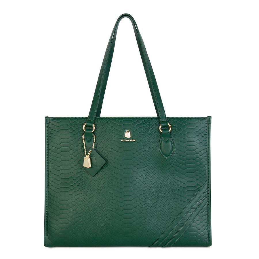 TC EMERALD GREEN MEDIUM TOTE