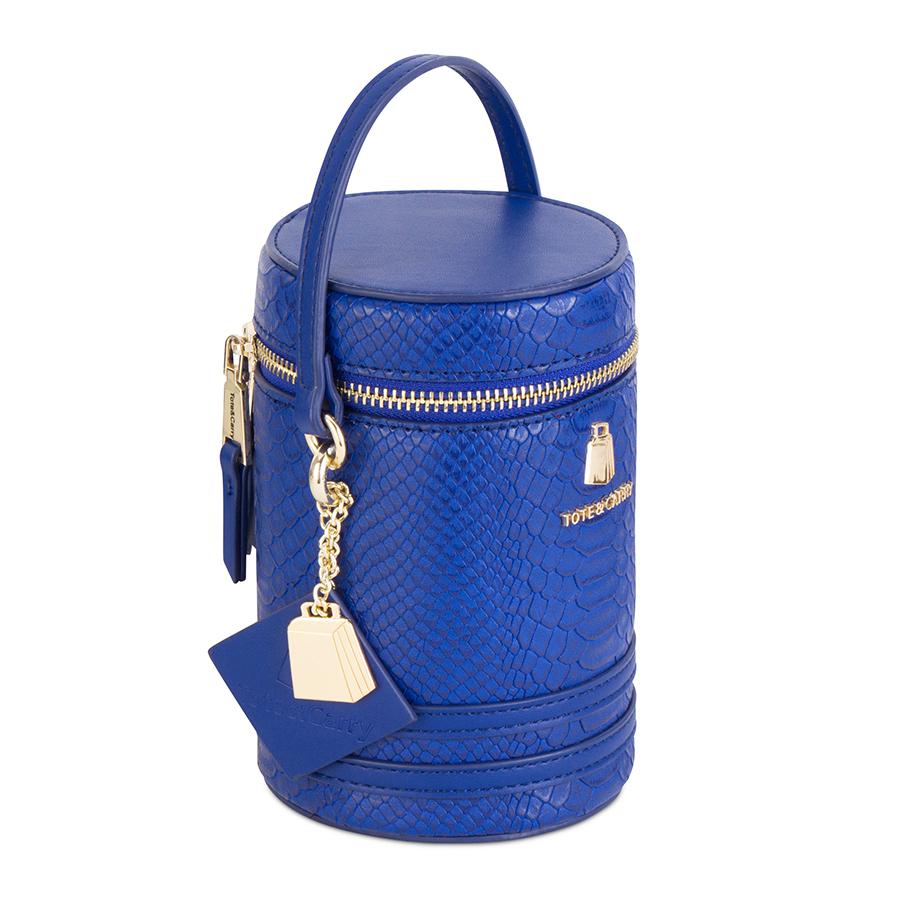 ROYAL BLUE MINI BARREL PURSE