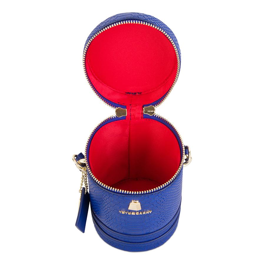 ROYAL BLUE MINI BARREL PURSE