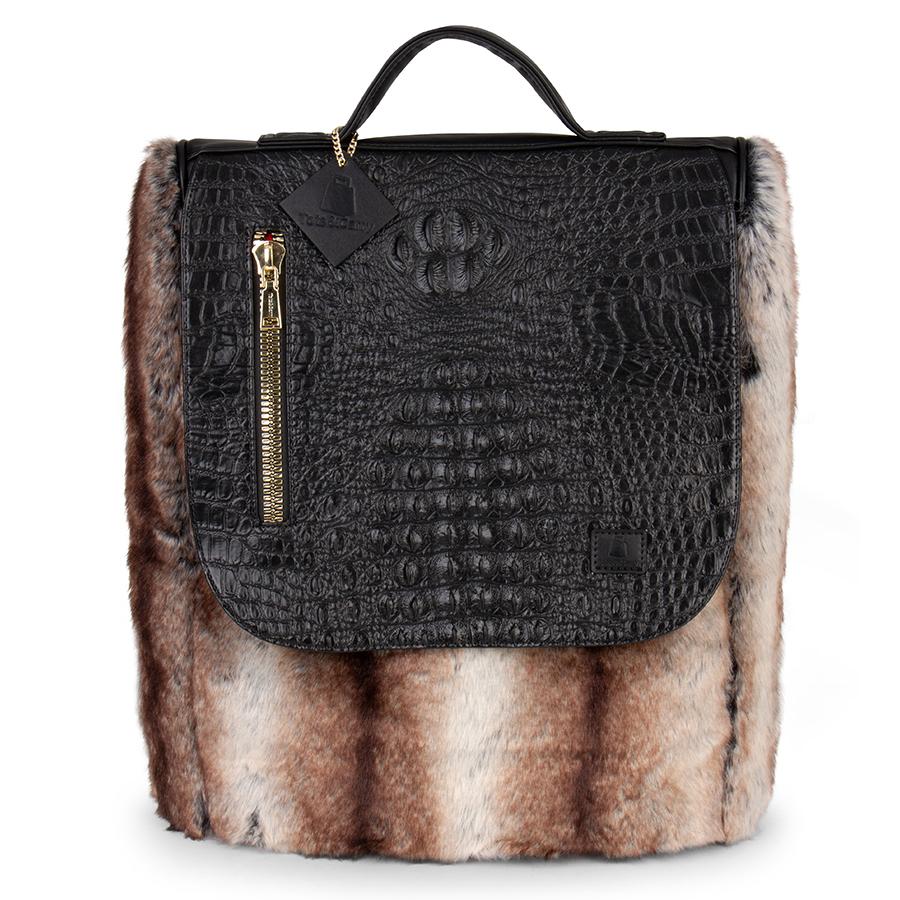 Brown Apollo 3 Chinchilla Fur Travel Set