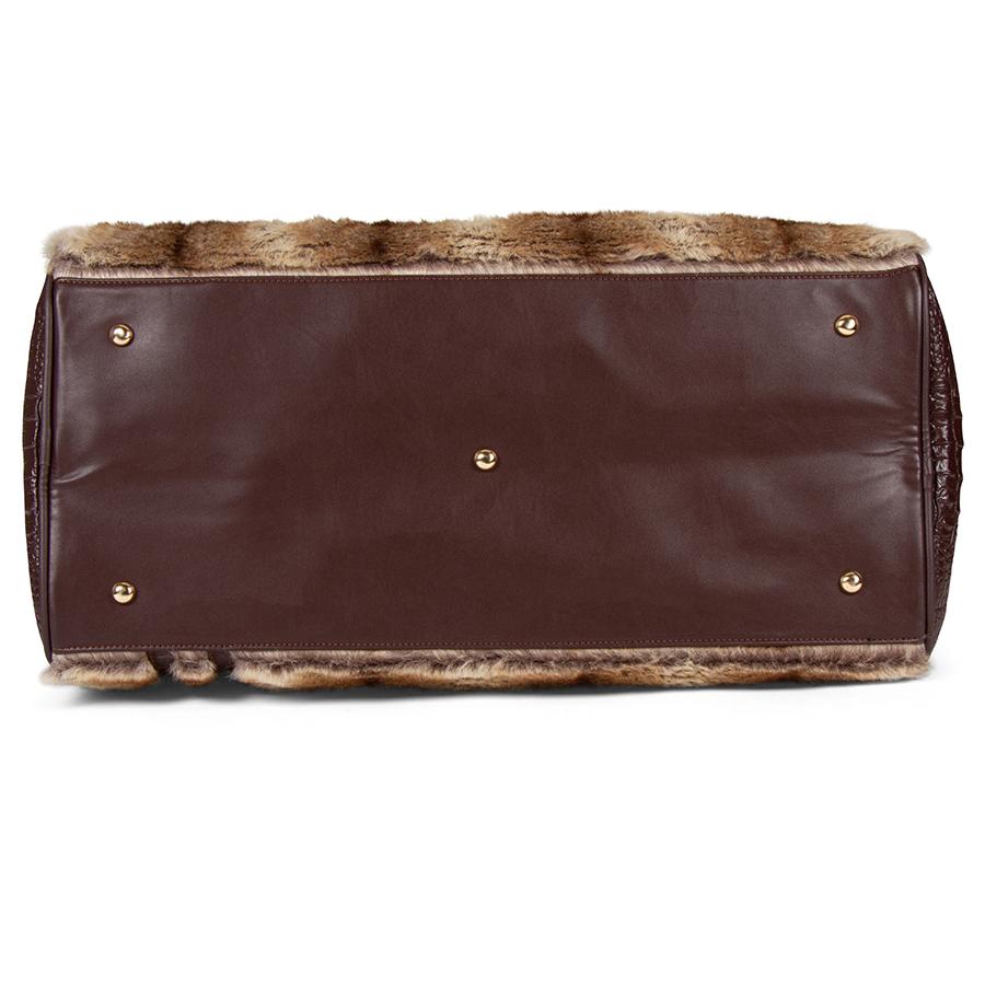 Coffee Apollo 3 Chinchilla Fur Travel Set