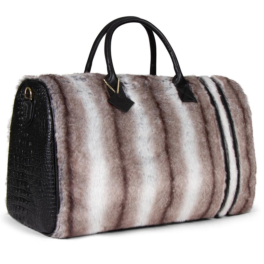 Grey Apollo 3 Chinchilla Fur Travel Set