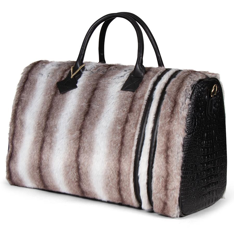 Grey Apollo 3 Chinchilla Fur Travel Set