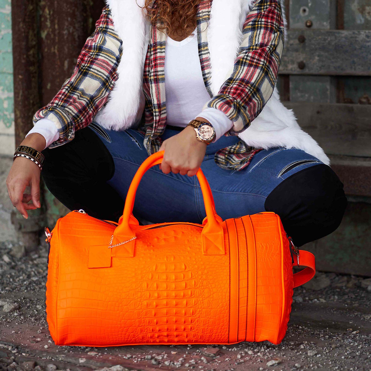 Neon Orange Apollo 2 Duffle