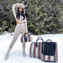 Grey Apollo 3 Chinchilla Fur Travel Set