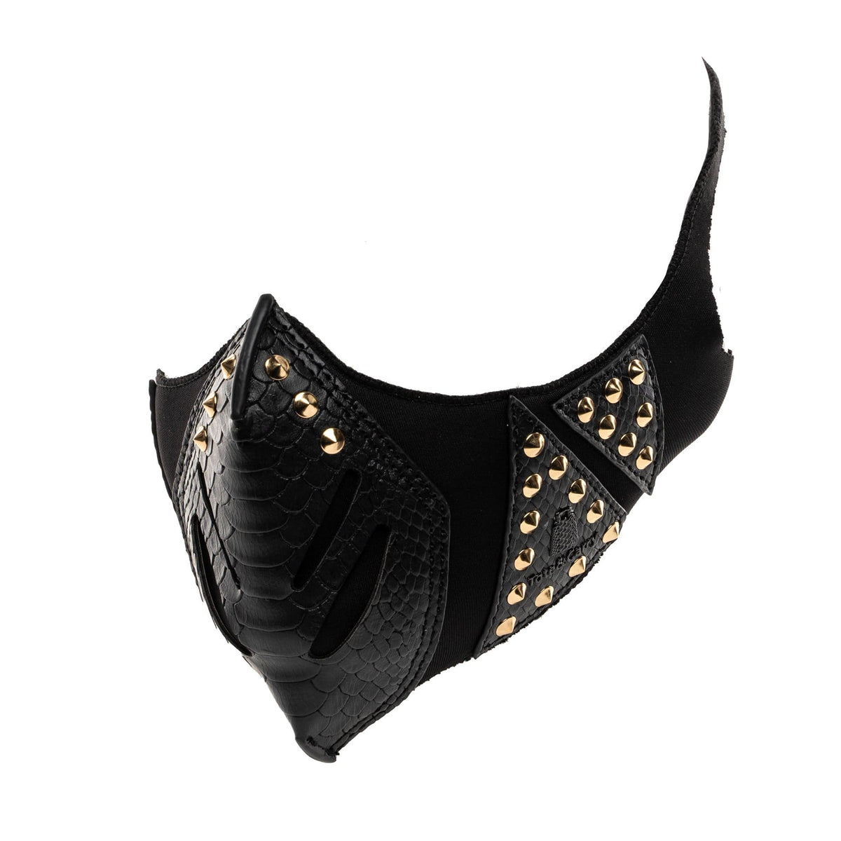 Black Studded V. Face Mask - Tote&Carry