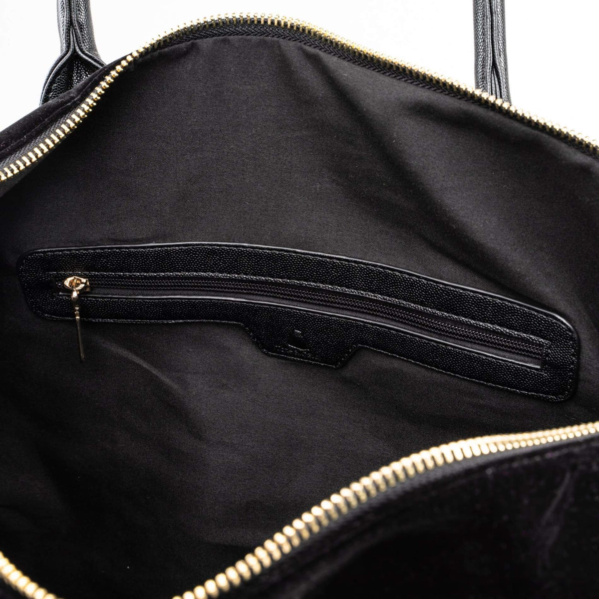 Black Velour Duffle - Tote&Carry