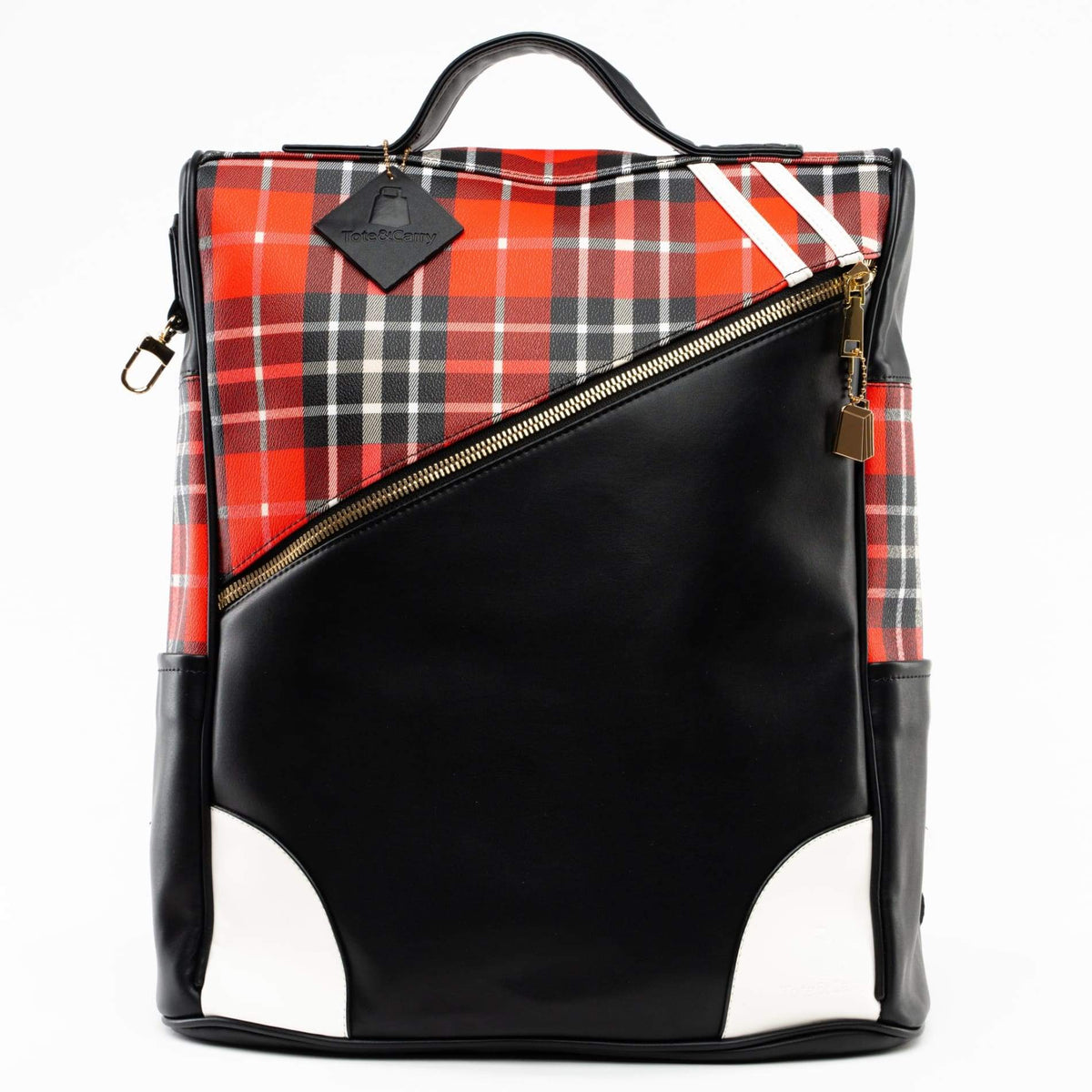 Red Plaid Fridge Backpack - Tote&Carry